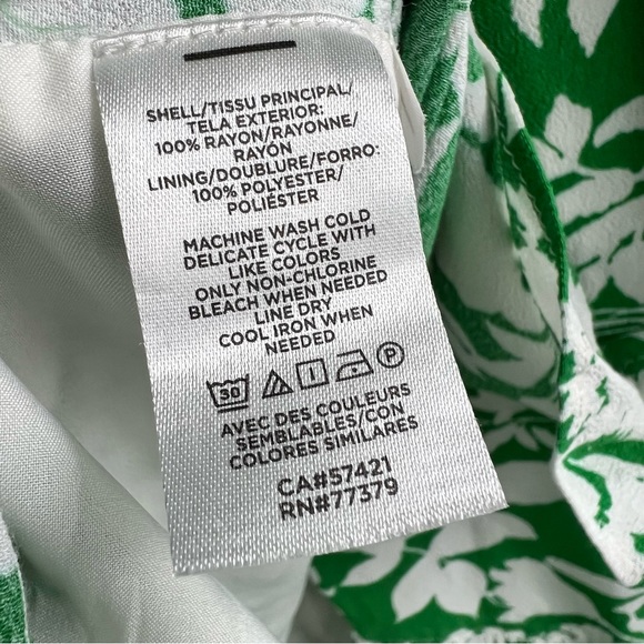 Ann Taylor NWT Green Floral Side Tie Sheath Dress size 10 Petite - Picture 8 of 9